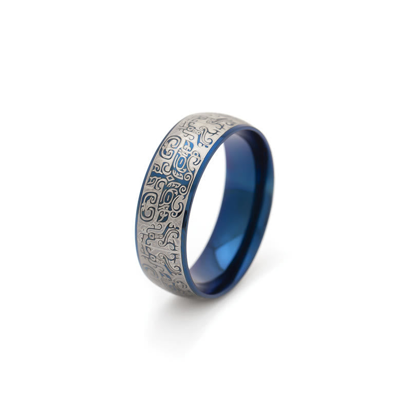 Lucky Mythological Creature Taotie Wealth Titanium Steel Ring