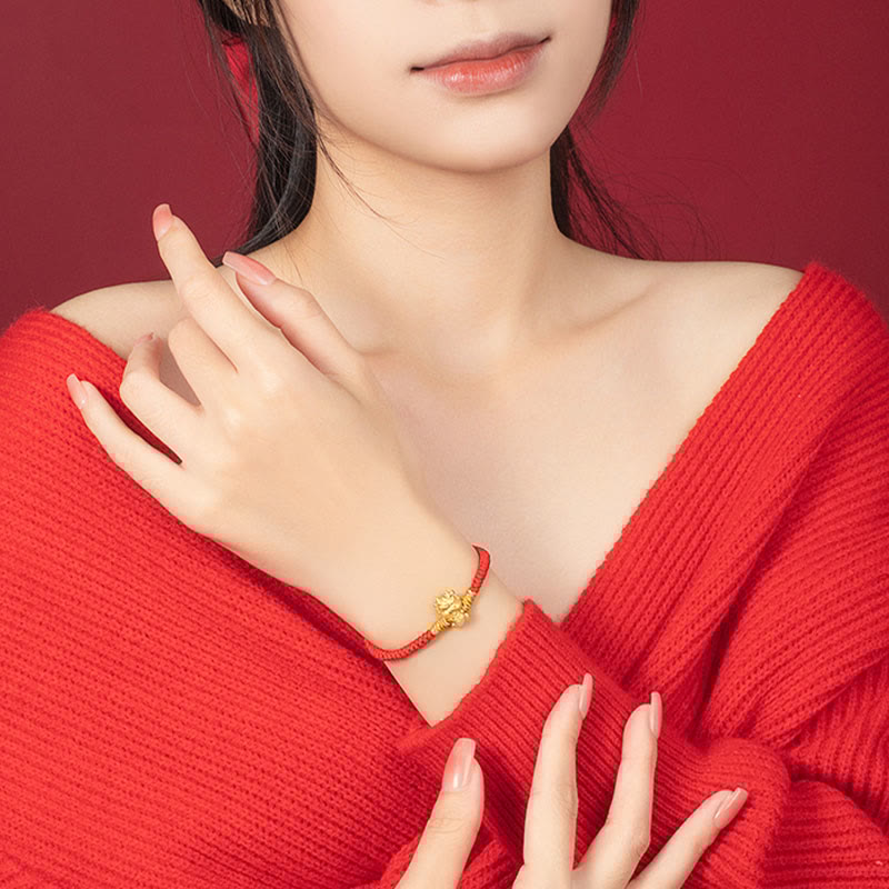 999 Sterling Silver Year of the Dragon Copper Coin Fortune Dragon Fu Character Luck Handcrafted Red String Braided Bracelet - Image 19