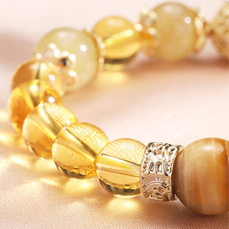 Citrine Generosity Prosperity Beaded Bracelet - Image 7