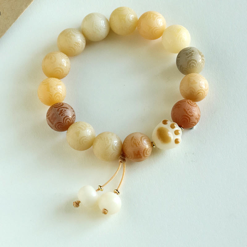 Bodhi Seed Om Mani Padme Hum Carved Harmony Bracelet - Image 10