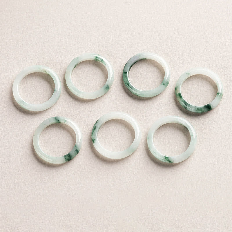 Natural Green Jade Luck Abundance Ring - Image 6