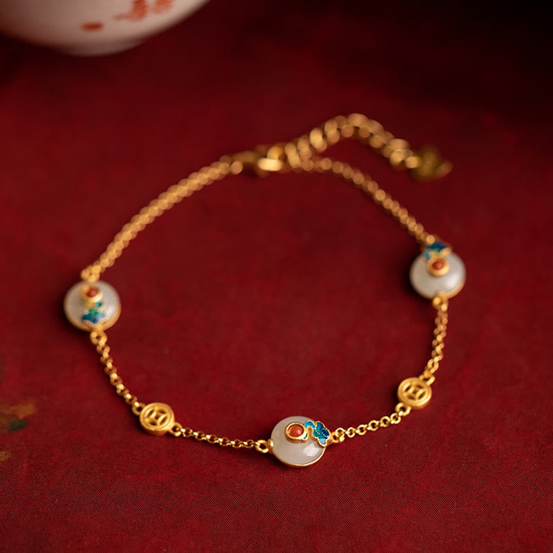 Auspicious Clouds Jade Pattern Luck Bracelet