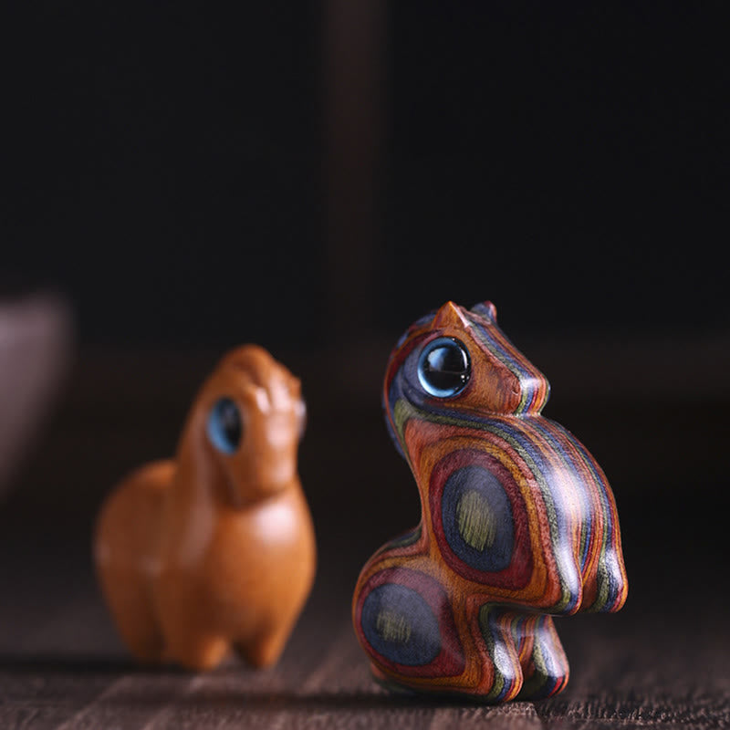 Small Leaf Red Sandalwood Green Sandalwood Lucky Mini Horse Protection Decoration