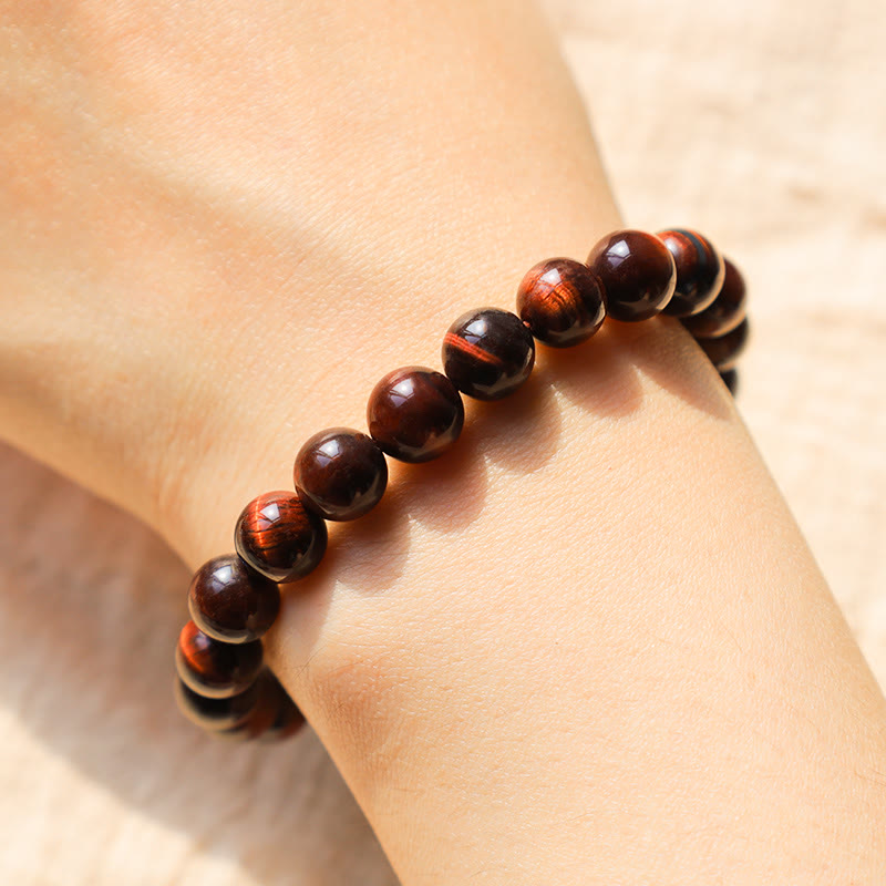 Natural Tiger Eye Healing Bead Bracelet - Image 3