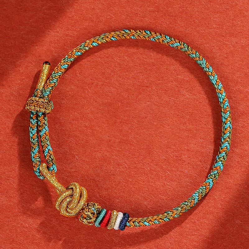 Handmade Dunhuang Colorful Rope Protection Braid String Bracelet - Image 13