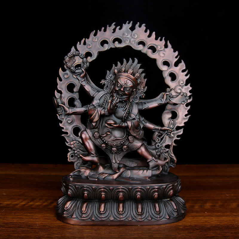 Tibet Mahakala Bodhisattva Figurine Compassion Copper Statue Decoration - Image 4