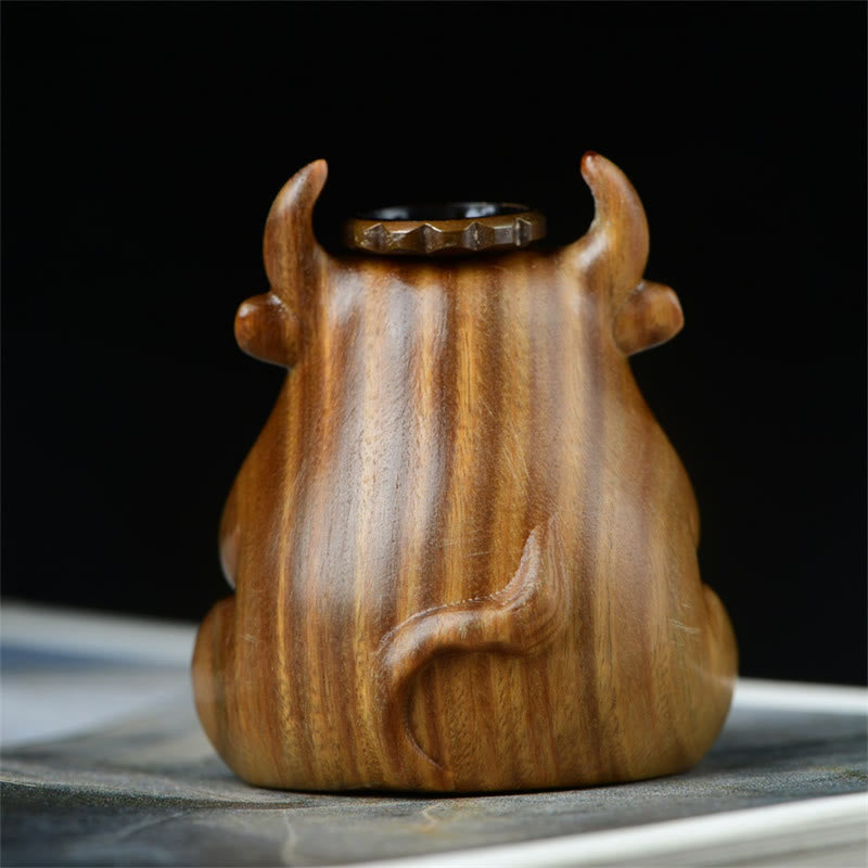 Green Sandalwood Cute Calf Pattern Meditation Backflow Incense Burner Decoration - Image 4