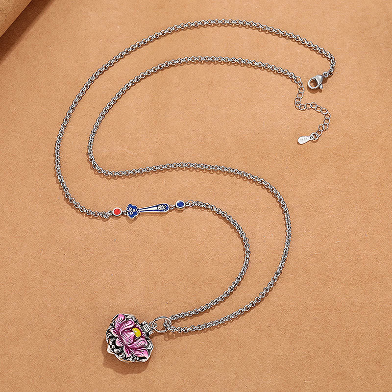 Tibet Copper Lotus Luck New Begining Necklace Pendant - Image 3