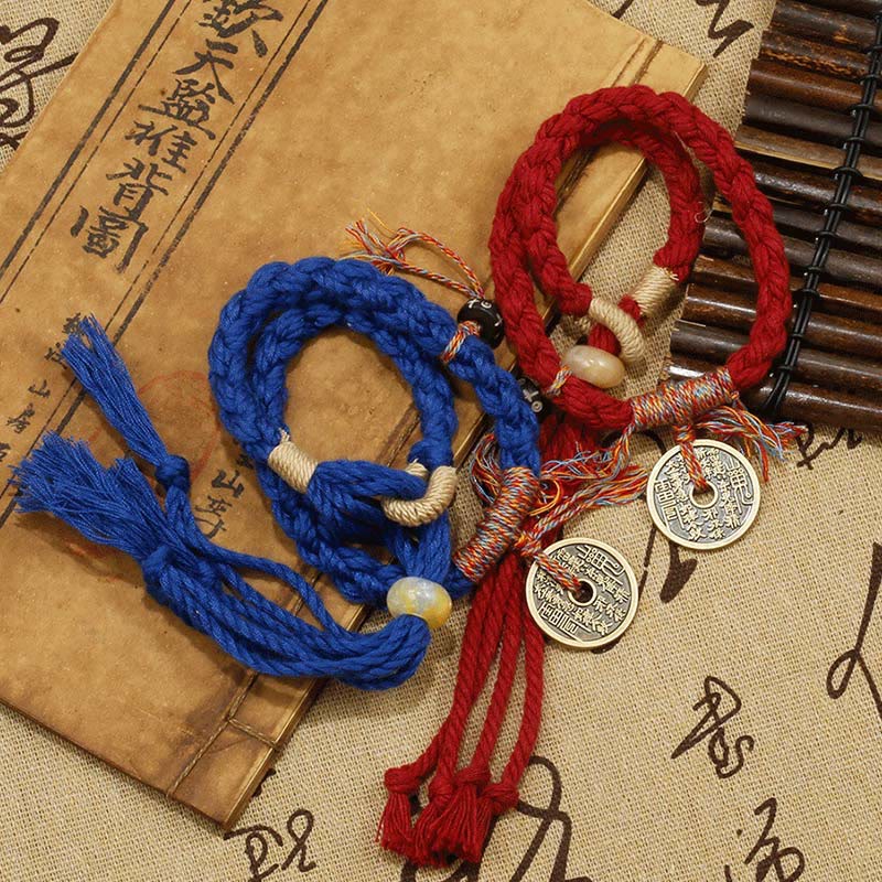 Mountain Ghosts Spend Money Ward Off Evil Spirits Handmade Bracelet - Image 9