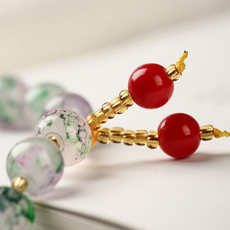 Liuli Glass Bead Blessing Harmony Bracelet - Image 10