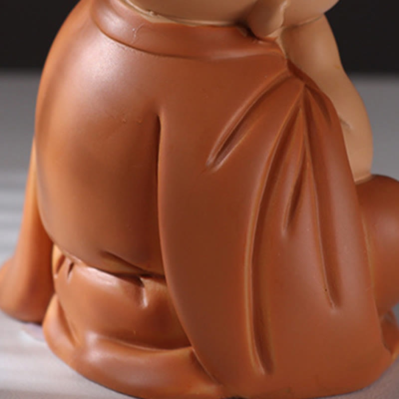 Small Mini Meditation Praying Monk Serenity Resin Home Decoration - Image 10