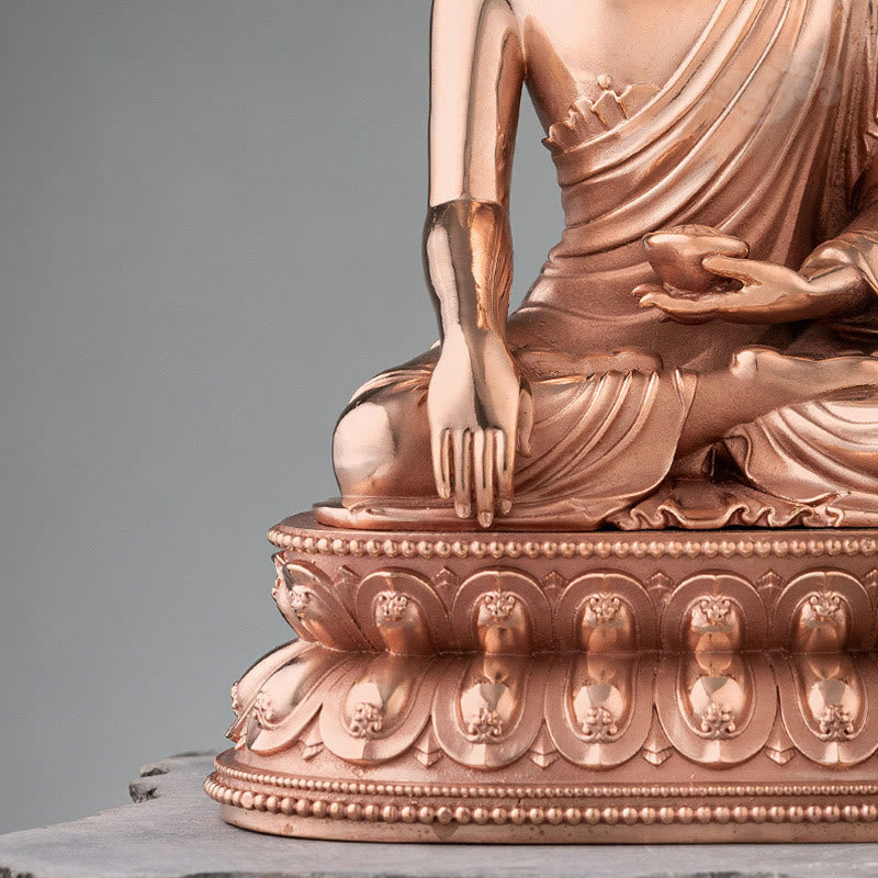 Gautama Shakyamuni Buddha Figurine Serenity Copper Statue Home Decoration - Image 3