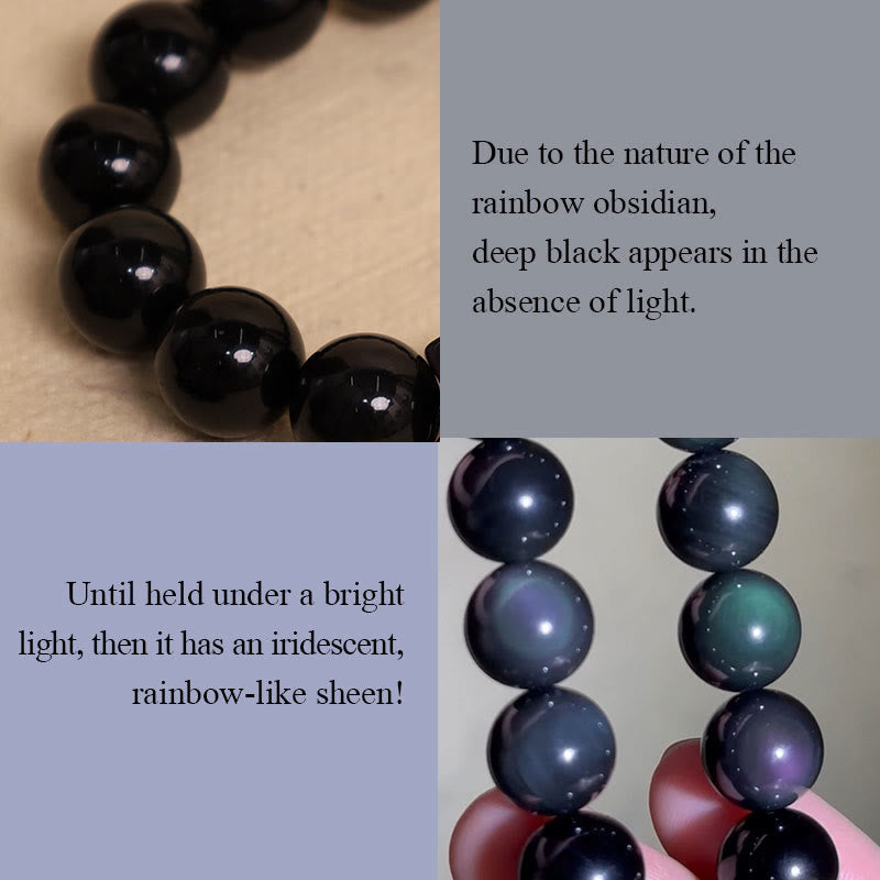 FengShui PiXiu Rainbow Obsidian Healing Bracelet - Image 4