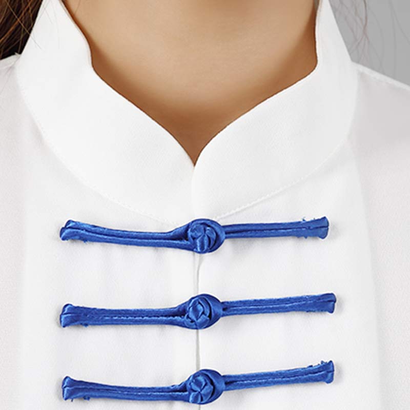 Flower Embroidery Meditation Prayer Spiritual Zen Tai Chi Qigong Practice Unisex Clothing Set - Image 8