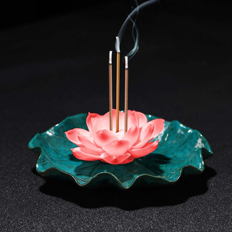 Tibetan Lotus Blessing Incense Burner Decoration - Image 6