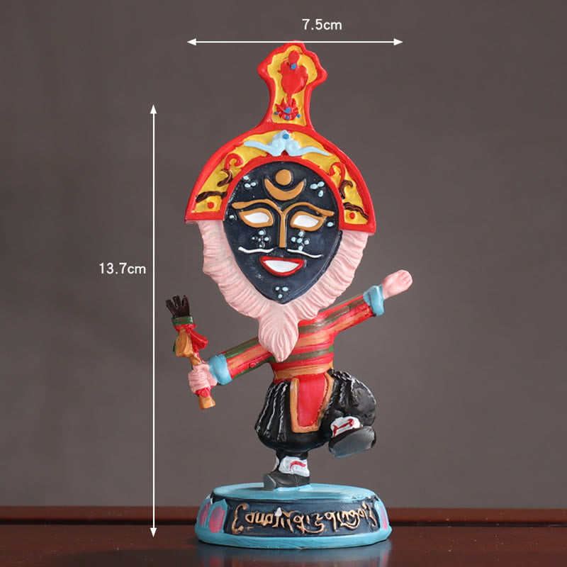 Tibetan Opera Face Mask Puppet Home Office Car Decoration Ornament - Image 8