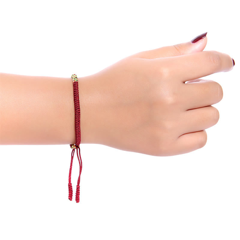 Tibetan Handmade Multicolor King Kong Knot Luck Strength Braided Bracelet - Image 6