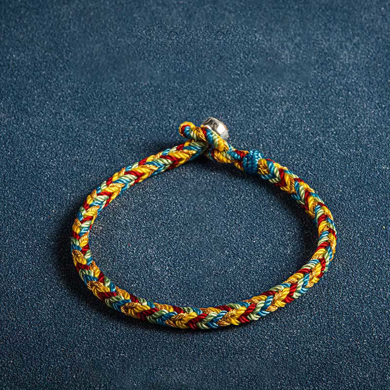 "May you be safe and sound all year round" Lucky Multicolored Bracelet - Image 4