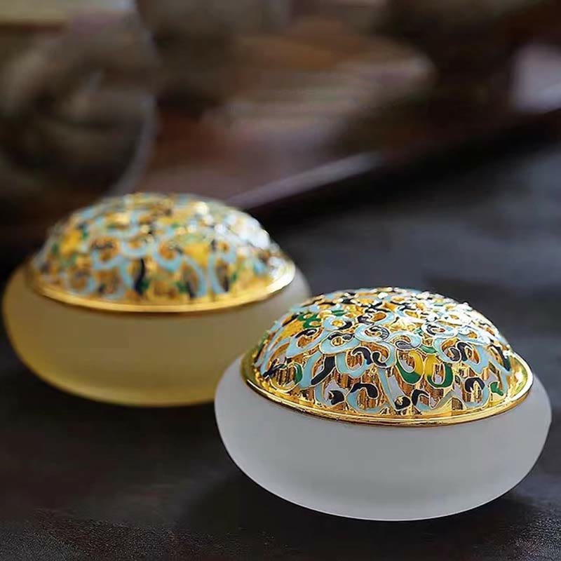 Lotus Liuli Crystal Healing Meditation Incense Burner - Image 13