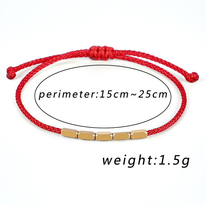 Handcrafted Copper Bead Protection Braided String Bracelet - Image 5