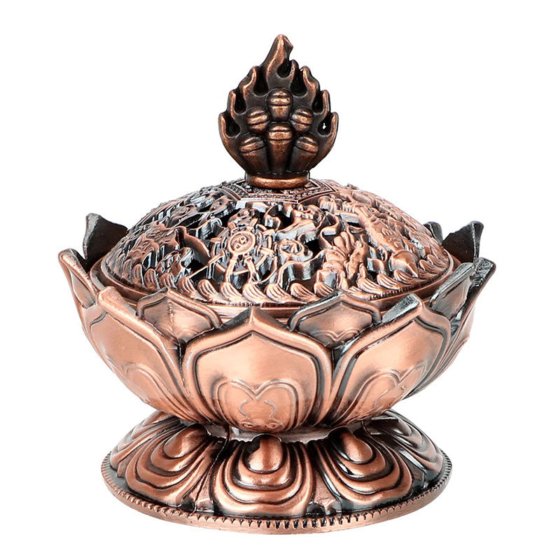 Tibetan Lotus Shaped Purify Incense Burner - Image 9