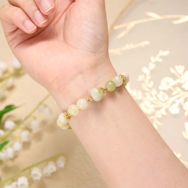 Green Grape Color Jade Abundance Bracelet - Image 4