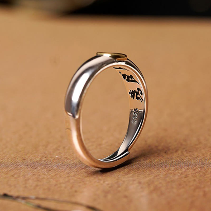 Tibetan Om Mani Padme Hum Carved Chinese Zodiac Natal Buddha Peace Ring - Image 6