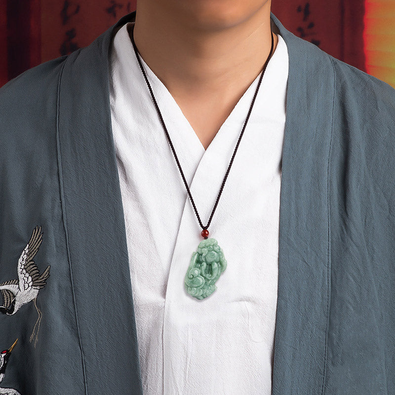 Jade PiXiu Wealth Luck String Necklace Pendant - Image 3