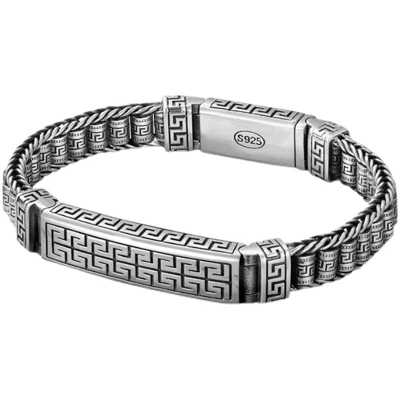 Vintage Lines Pattern Balance Rotatable Bracelet - Image 5