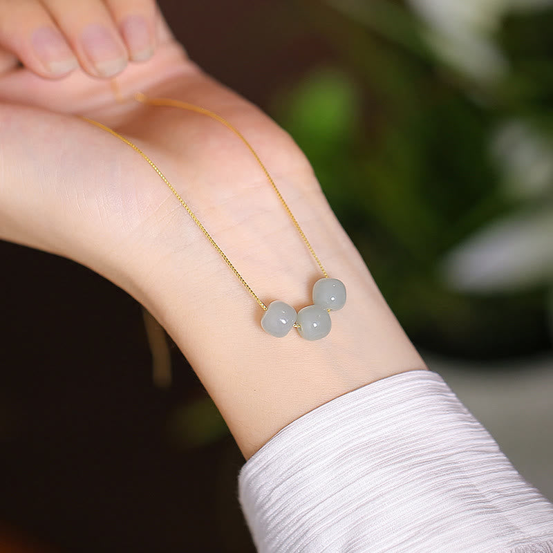 925 Sterling Silver Natural Hetian Jade Cyan Jade Luck Laughing Buddha Butterfly Necklace Pendant - Image 11