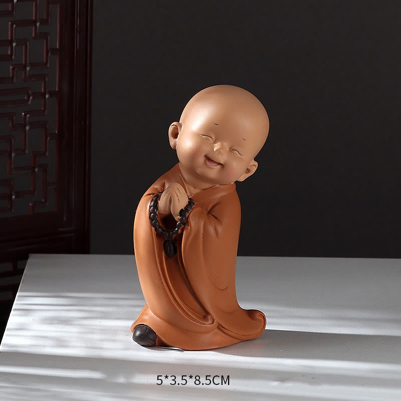 Small Mini Meditation Praying Monk Serenity Resin Home Decoration - Image 22