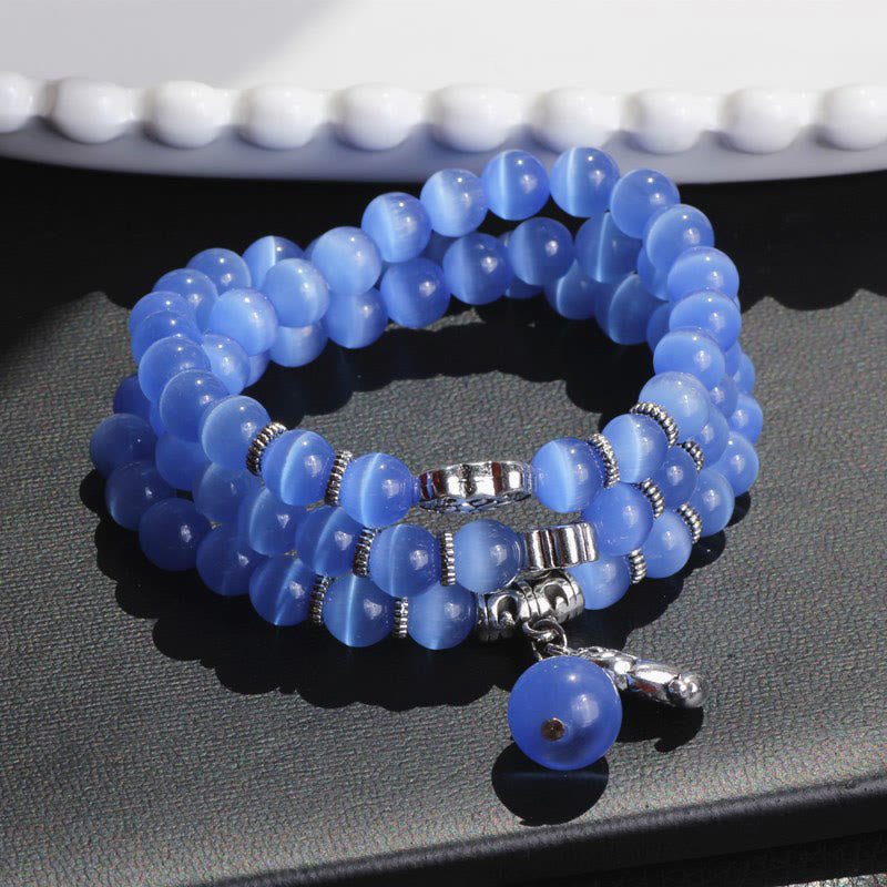 Cat Eye PiXiu Support Triple Wrap Bracelet - Image 18