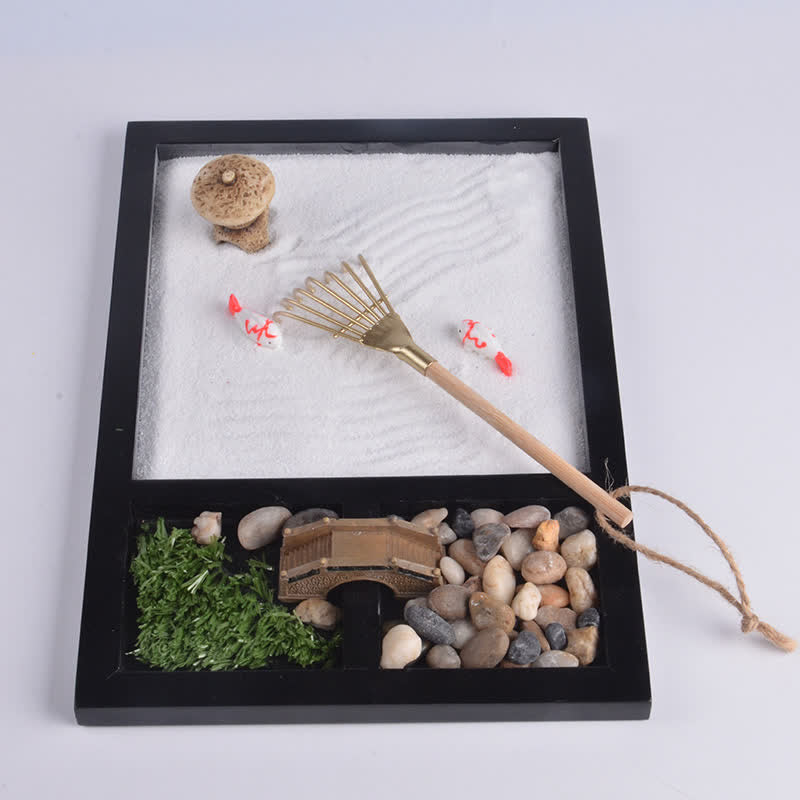 Koi Fish Small Bridge Calm Peace Meditation Zen Garden Decoration - Image 3