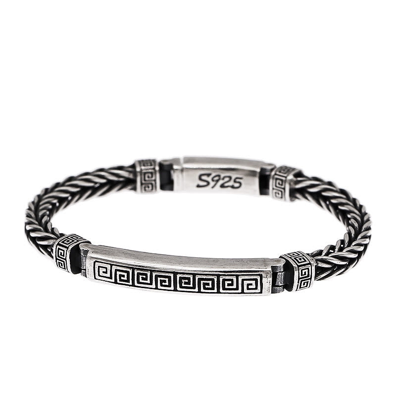 Swastika Pattern Engraved Luck Bracelet - Image 2