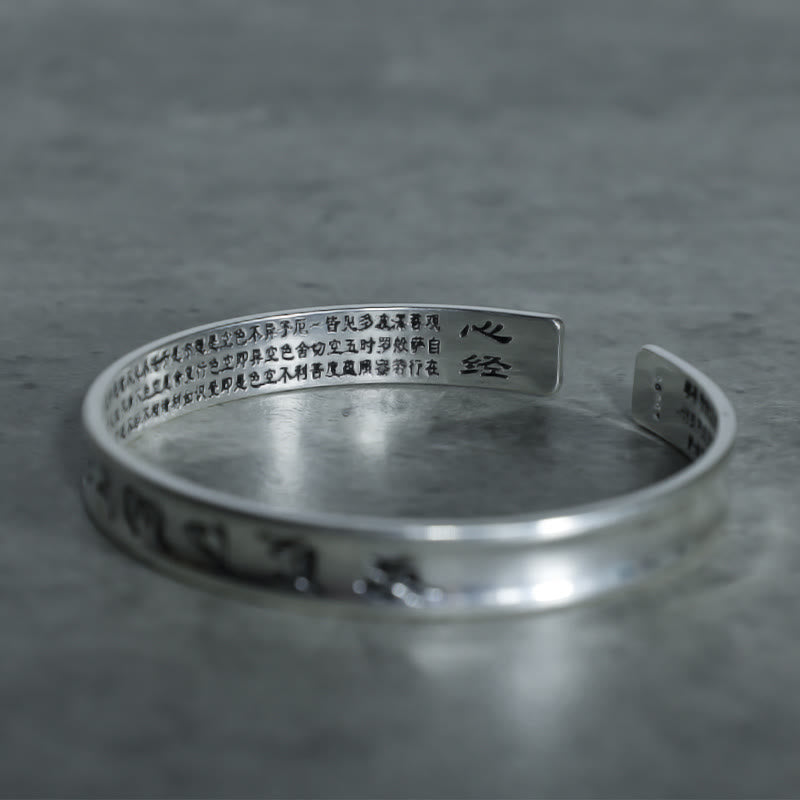 Tibetan Mantra White Copper Bracelet - Image 5