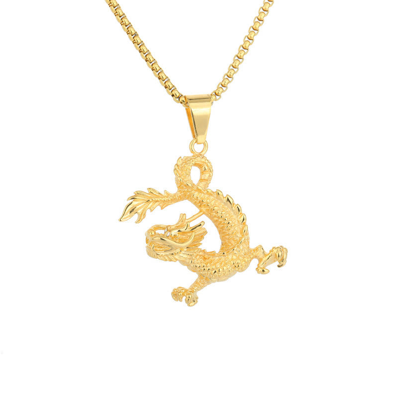 Dancing Dragon Pattern Luck Necklace Pendant - Image 5