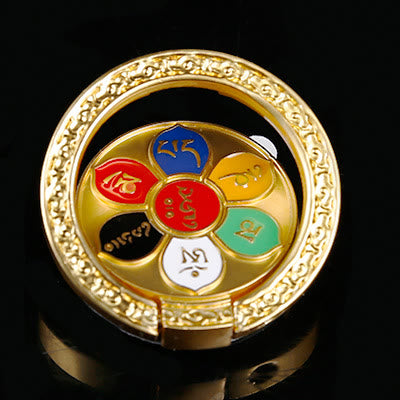 Tibetan Om Mani Padme Hum Peace Phone Ring Bracket Universal Phone Holder Decorations - Image 29