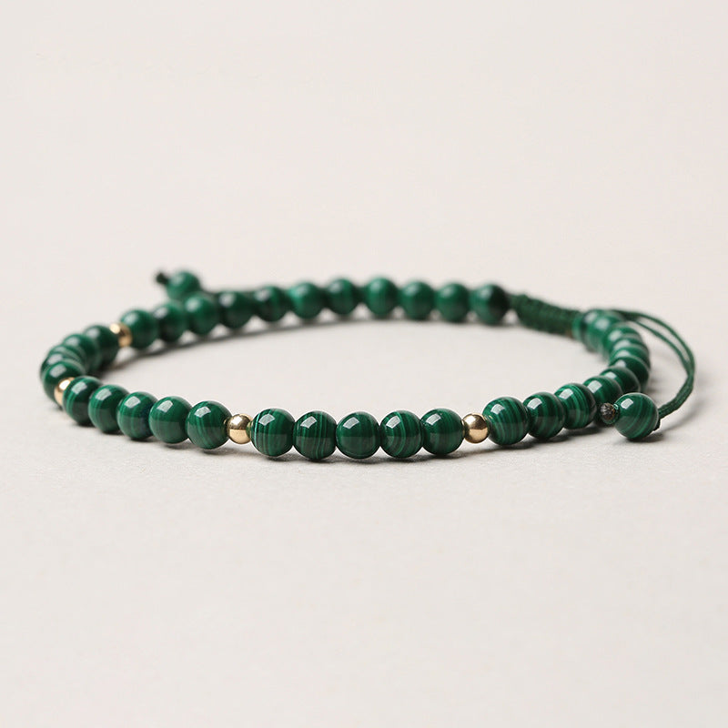 Natural Malachite Protection Calmness String Bracelet - Image 3