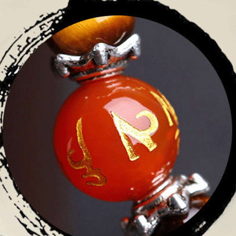 Chinese Zodiac 108 Beads Black Obsidian Tiger Eye Fortune Mala Bracelet - Image 8