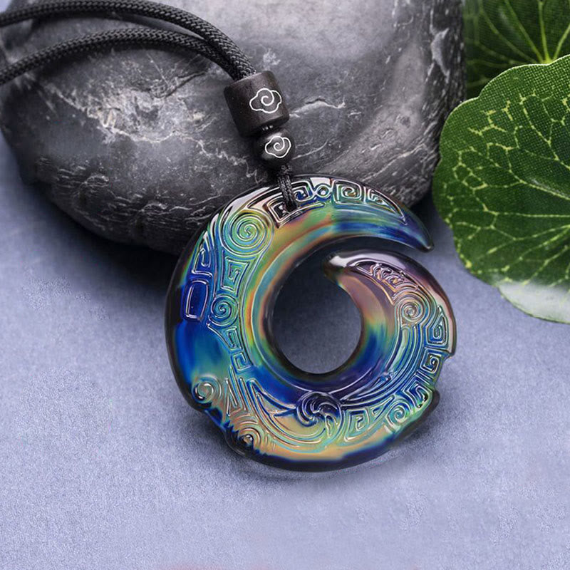 Color-Changing One's Luck Improves Design Pattern Liuli Crystal Necklace Pendant - Image 4