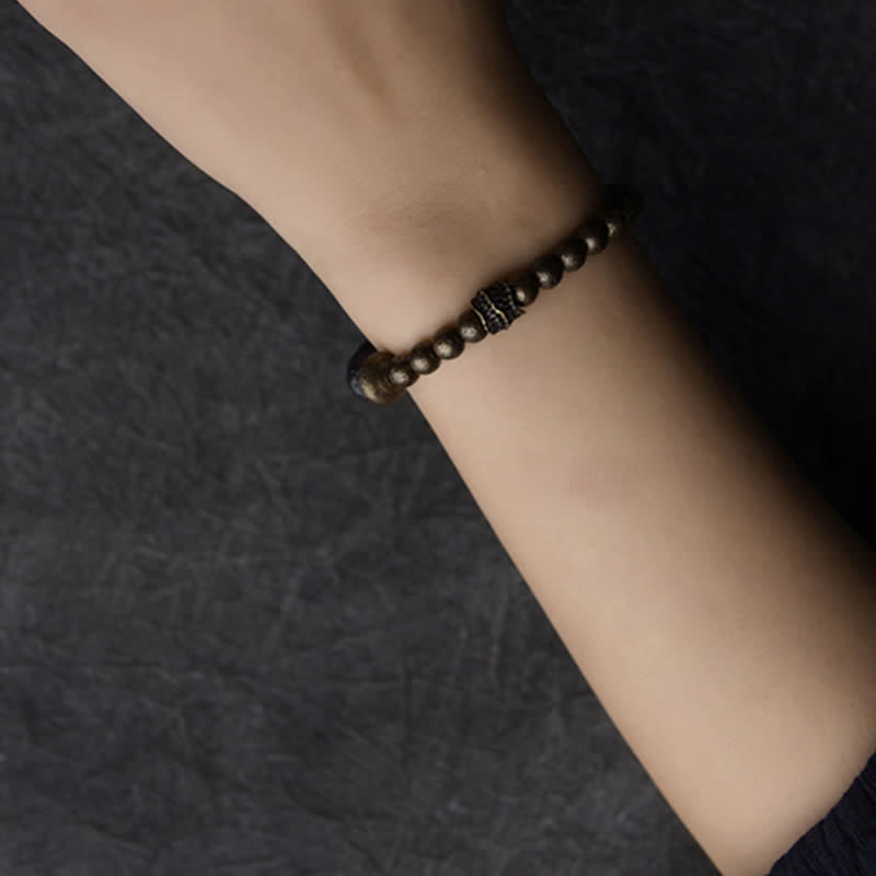 Lava Rock Stone Copper Balance Cuff Bracelet Bangle - Image 7