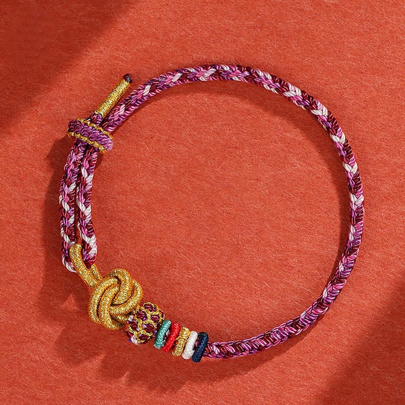 Handmade Dunhuang Colorful Rope Protection Braid String Bracelet - Image 10
