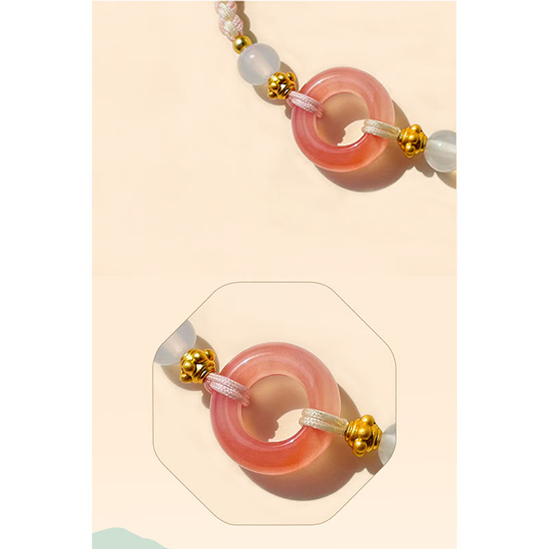 Peace And Joy Agate Peace Buckle Auspicious Handmade Braided Bracelet - Image 8