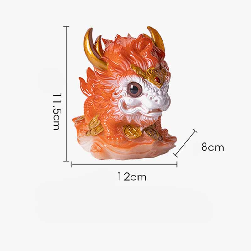 Color Changing Small Kirin Resin Tea Pet Home Figurine Decoration - Image 15