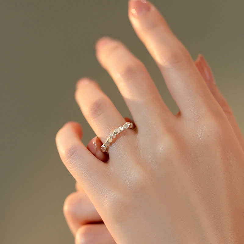 925 Sterling Silver Beaded Blessing Ring - Image 6