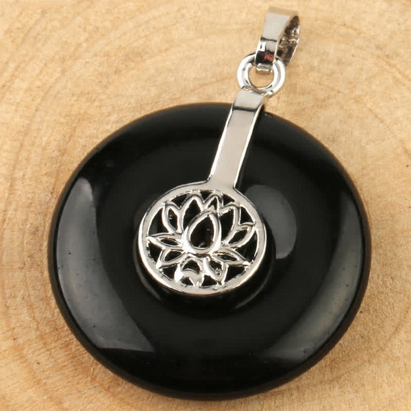 Various Crystal Amethyst Pink Crystal Lotus Healing Necklace Pendant - Image 19