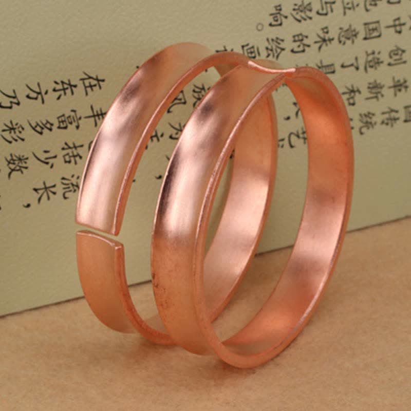 Copper Wealth Luck Cuff Bracelet Bangle - Image 5