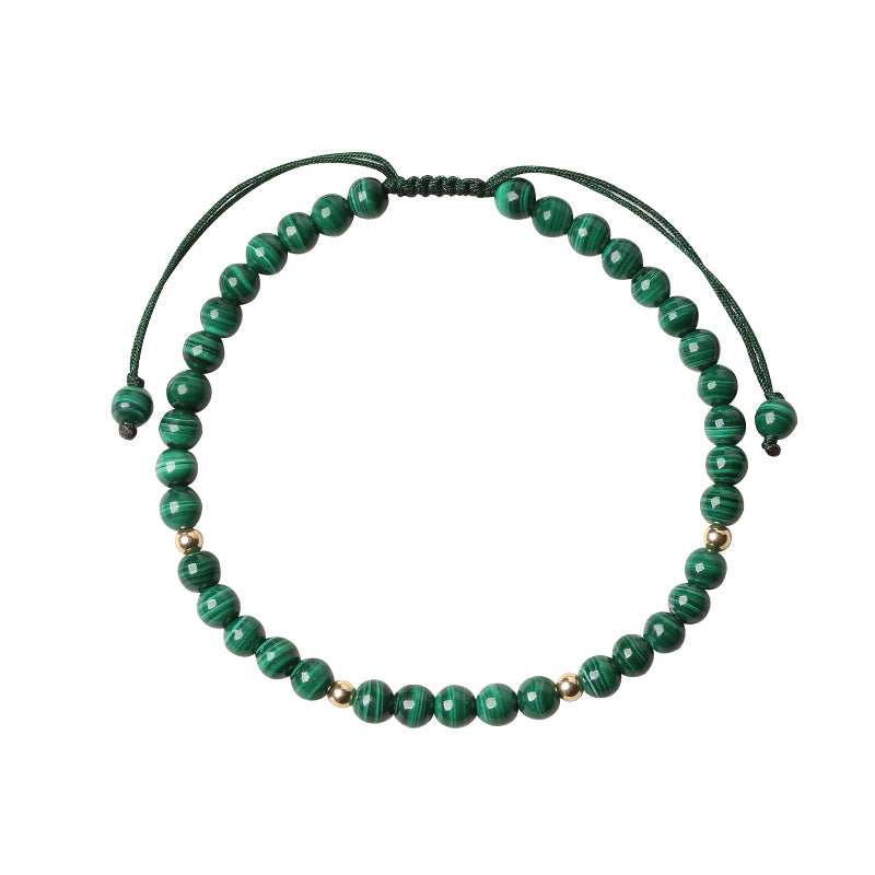 Natural Malachite Protection Calmness String Bracelet - Image 6
