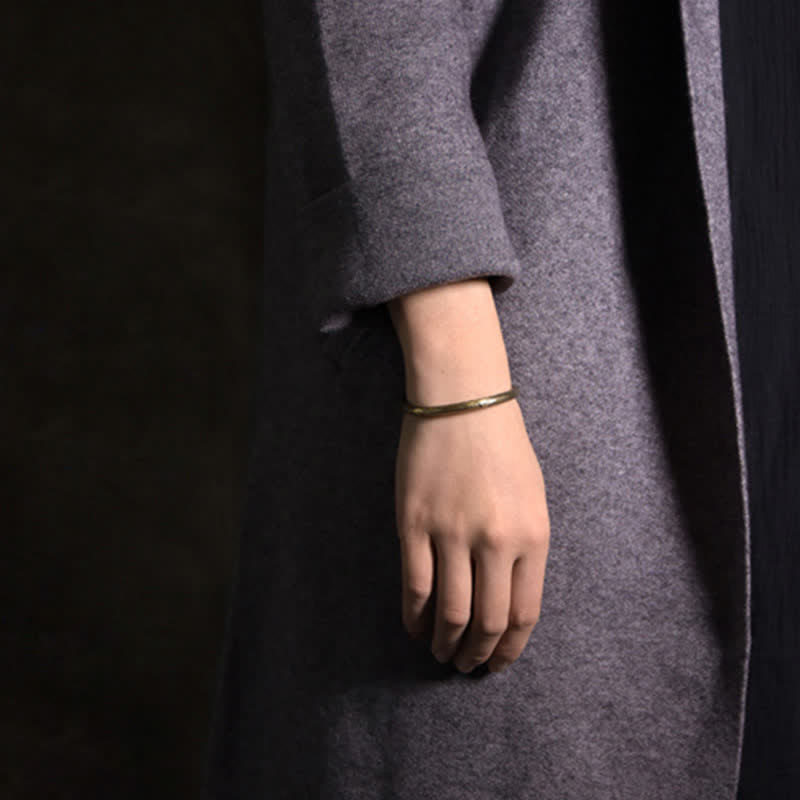 Rustic Design Copper Balance Adjustable Cuff Bracelet - Image 4