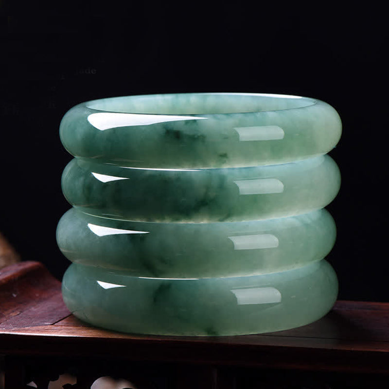 Jade Abundance Luck Healing Bangle Bracelet - Image 4